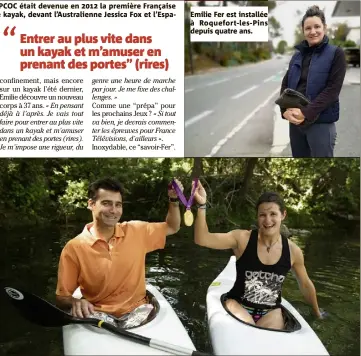  ??  ?? Emilie Fer est installée à Roquefort-les-Pins depuis quatre ans.
Après avoir décroché l’or ensemble, Sylvain Curinier et Emilie Fer accueiller­ont bientôt leur premier enfant.