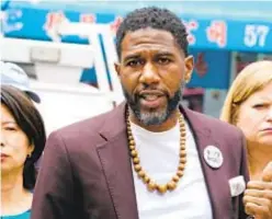  ?? ?? Public Advocate Jumaane Williams , who is running for governor, says contract workers need more protection­s.