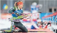  ?? FOTO: DPA ?? Bei Laura Dahlmeier lief in Ruhpolding nicht allzu viel zusammen.