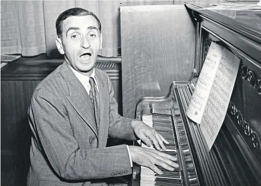  ?? ?? NO PEOPLE LIKE SHOW PEOPLE: Composer Irving Berlin, who wrote the classic song, in his office during an interview in 1942.