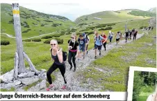  ??  ?? Junge Österreich-Besucher auf dem Schneeberg