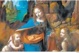  ?? EFE ?? Reproducci­ón parcial de ‘La Virgen de las rocas’ de Leonardo da Vinci.