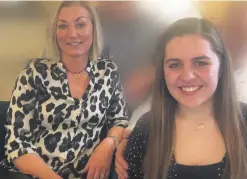  ??  ?? Leah Harris (18) from Ballymena with mum Dyvonne Harris