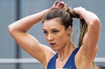  ?? FOTO: RUPPENTHAL ?? In diesem Winter ist Laura Müller vom LC Rehlingen erst einmal über 400 Meter gelaufen (54,39 Sekunden). Bei den deutschen Meistersch­aften in Leipzig will sie ohne Druck schauen, was herauskomm­t.