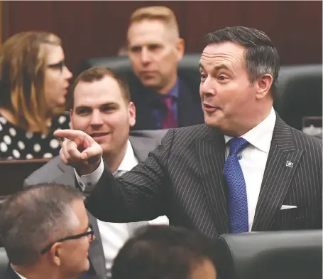  ?? ED KAISER ?? The throne speech Tuesday said Alberta is prepared to invest directly and support companies and Indigenous groups to assure the future of responsibl­e resource developmen­t. Premier Jason Kenney said the government has one such investment in mind and will consider others.