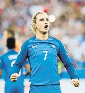  ?? FOTO: AP ?? Antoine Griezmann, celebrando su primer gol de la temporada