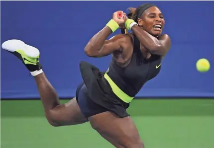  ?? ROBERT DEUTSCH/USA TODAY SPORTS ?? Serena Williams, shown during the Western & Southern Open last week, is the No. 3 seed in the U.S. Open women’s singles draw. Karolina Pliskova is the top seed, followed by Sofia Kenin.