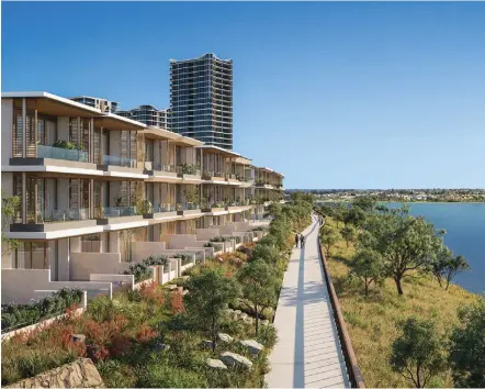  ?? ?? The developmen­t will offer 74 riverfront landed homes overlookin­g the Swan River