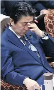  ?? YOSHIKAZU TSUNO/AFP/GETTY IMAGES ?? ‘The terrorists are criminals,’ says Japanese PM Shinzo Abe, who discussed the issue with legislator­s on Monday.