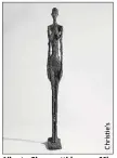  ??  ?? Alberto Giacometti (-) Sculpture « Grande femme II » Bronze à patine brun foncé  - Hauteur : , cm - Adjugé : ,  millions €.