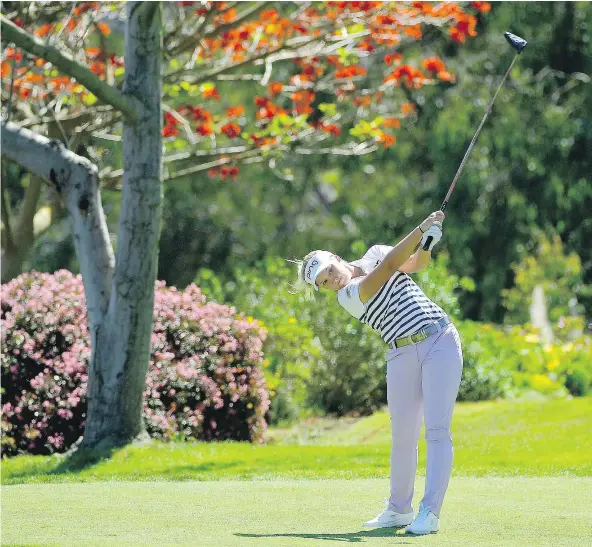  ?? — GETTY IMAGES FILES ?? It’s been a slow start to the 2017 season for Brooke Henderson, but the 19-year-old Canadian says her game is rounding into shape as she prepares to tee it up at the ANA Inspiratio­n in Rancho Mirage, Calif., the first major of the year on the LPGA Tour.