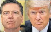  ?? REUTERS FILE ?? Trump revealed that he had asked the former FBI director on three occasions whether he was a target in a probe.