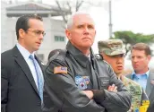  ??  ?? US Vice-President Mike Pence at the Demilitari­sed Zone on the border between North and South Korea