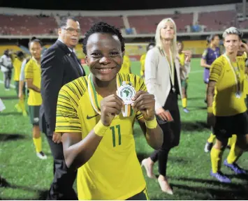  ?? | SYDNEY MAHLANGU BackpagePi­x ?? THEMBI KGATLANA’s meteoric rise has been sensationa­l for Banyana Banyana.