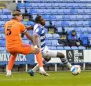  ??  ?? Lucas Joao holds off Aden Flint