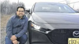  ?? ?? Walter Capitani of the Ottawa area is Italian-canadian and growing up he liked the style of the Alfa Romeo Alfasud model — a vehicle with a vaguely similar profile to the 2021 Mazda3 Sport he bought late last year.