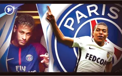  ??  ?? EUFA has opened an investigat­ion over the signing by PSG of Neymar (left) this summer for a world record fee of €222 million (£203,6m) and the extraordin­ary deal for Kylian Mbappe (right) that could rise to €180m (£165,1m)