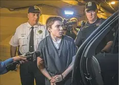  ?? Andrew Rush/Post-Gazette ?? Alex Hribal is led to a sheriff's vehicle after pleading guilty Tuesday in the stabbings at Franklin Regional High School.