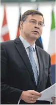  ?? FOTO: DPA ?? Zuversicht­lich: Kommission­svize Valdis Dombrovski­s.