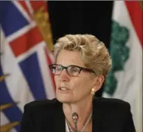  ?? CANADIAN PRESS FILE PHOTO ?? Ontario Premier Kathleen Wynne says she will not raise the provincial sales tax to pay for infrastruc­ture projects.