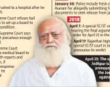  ?? Compiled by HT Infocentre ?? 25: The special court in pur is set to ounce its verdict in Jodhpur rape case inst Asaram