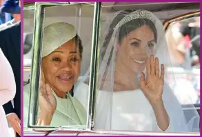  ??  ?? Wedding belles! Oprah’s impressed by the strength and class shown by both Meghan and her mum Doria in the face of intense scrutiny.