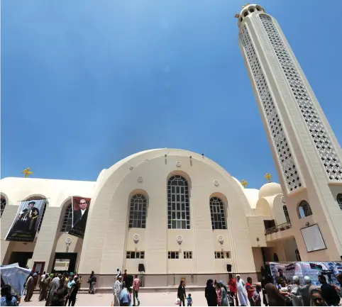  ?? (Reuters) ?? THE CHURCH where a funeral ceremony for the remains of the bodies of 20 Egyptian Christians beheaded in Libya by Islamic State in 2015.