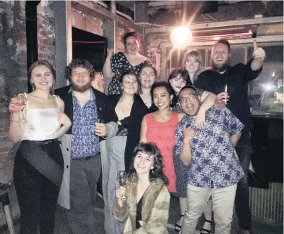  ?? PHOTO: SUPPLIED ?? The best around . . . The Critic Te Arohi team celebrates a successful night at the Aotearoa Student Press Awards in Christchur­ch on Saturday.