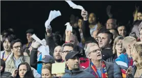  ?? FOTO: MORATA ?? Pañuelos en el Camp Nou, como en el Barça-Eibar