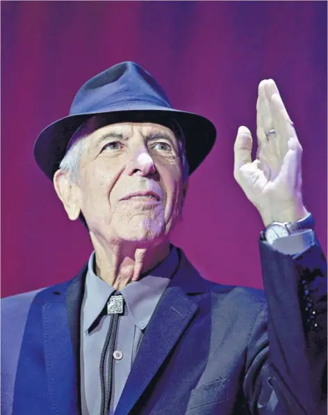  ??  ?? ► En septiembre de 2013, Leonard Cohen se presentó en concierto en la ciudad de Rotterdam, Holanda.