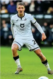  ??  ?? George Byers playing for Swansea in January 2020.