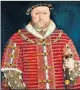  ??  ?? A 1542 portrait of Henry VIII