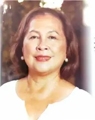  ?? ?? IloIlo City First lady Rosalie Sarabia-Treñas.