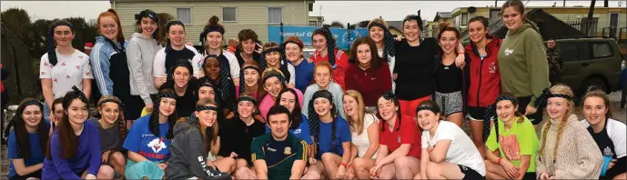  ??  ?? TY students from Our Ladys College Greenhills at the Special Olympics Polar Plunge at Clogherhea­d beach