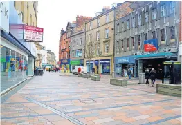  ?? ?? Empty Stirling city centre during lockdown