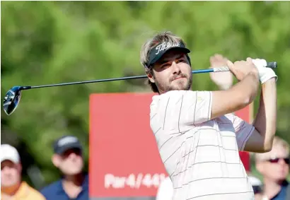  ?? Reuters ?? Victor Dubuisson tees off on the sixth hole during the final round of the inaugural Turkish Airlines Open. —