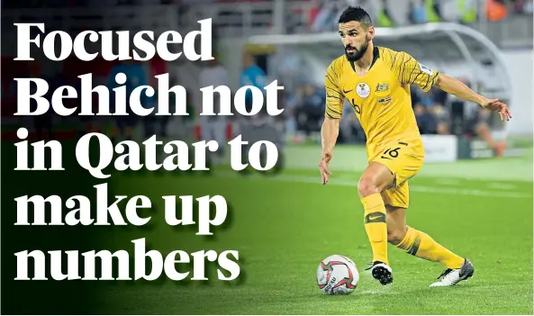  ?? ?? NO SWAPS: The ever-competitiv­e Dundee United man is not intimidate­d by a tough group, or the “golden generation” of Aussie World Cup history.