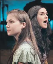  ?? Doug Catiller True Image Studio ?? REBEKA HOBLIK is young Violet, left, and Monika Peña is her grown-up self in “Violet” at the Chance.