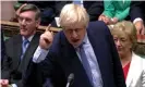  ?? Photograph: Reuters Tv/Reuters ?? Boris Johnson speaking in parliament.