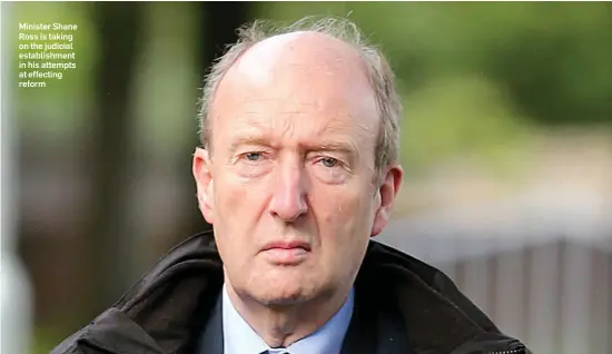  ??  ?? Minister Shane Ross is taking on the judicial establishm­ent in his attempts at effecting reform