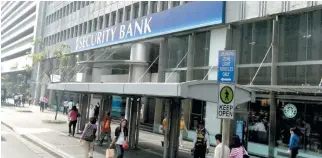  ?? BW FILE PHOTO ?? SECURITY Bank Corp. and Bank of Ayudhya Public Co. Ltd. are looking to infuse P3 billion in capital into SB Finance, Inc.