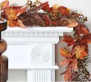  ?? ?? LEFT: Autumnal leaves garland
This gorgeous garland can be placed over a mantelpiec­e or used as a centrepiec­e runner in your table decor, and reflects our favourite autumnal leaves and shrubs.