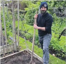  ?? PHOTO VIA COOL AID SOCIETY ?? David, Cool Aid Community Casual Labour Pool worker, helps with yard and garden work for one of his regular customers.