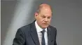  ?? MICHAEL KAPPELER / DPA ?? Bundeskanz­ler Olaf Scholz (SPD) im Bundestag.