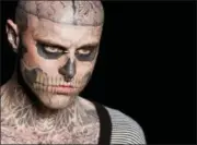  ?? FELIPE DANA — ASSOCIATED PRESS FILE ?? Canadian model Rick Genest, aka Zombie Boy, appears on the runway during a fashion show in Rio de Janeiro, Brazil, in 2011.