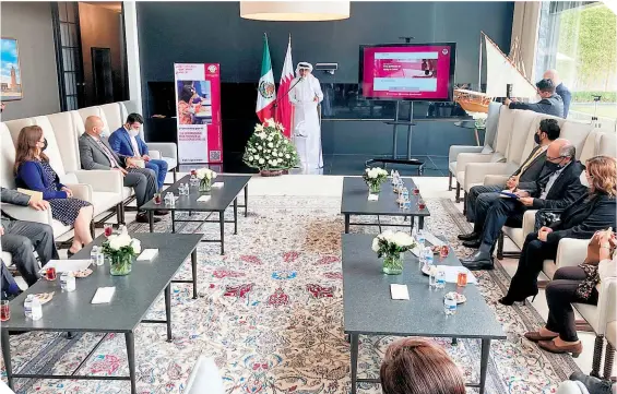  ??  ?? La embajada de Qatar en México dio a conocer los avances de la organizaci­ón del Mundial de futbol del 2022.