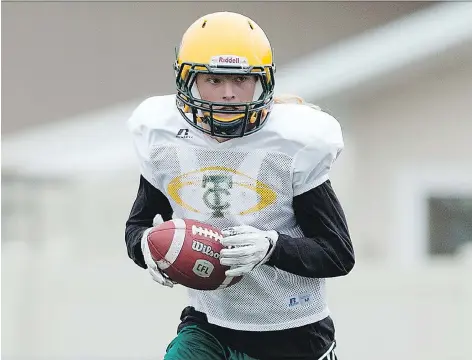  ?? TROY FLEECE ?? Bennett Stusek and the Campbell Tartans open their 2017 Regina Intercolle­giate Football League season against the O’Neill Titans.