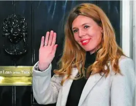  ?? REUTERS ?? Carrie Symonds, la prometida de Boris Johnson, decidió la polémica reforma