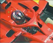  ?? REUTERS ?? Kimi Raikkonen pits his Ferrari during testing for the forthcomin­g Formula One season at the Circuit de Catalunya in Barcelona last month. The Finn was upbeat about the car’s performanc­e in Spain.