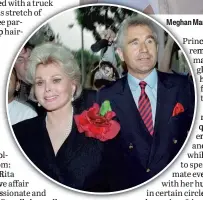  ?? ?? US actress Zsa Zsa Gabor, with husband, Prince Frederick von Anhalt
Prince Aly Khan at Epsom races with his wife, Hollywood actress Rita Hayworth